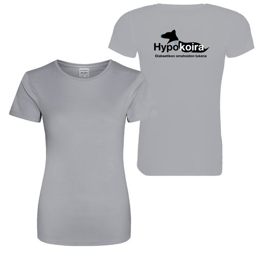 Naisten tekninen T-paita "Hypokoira ry"